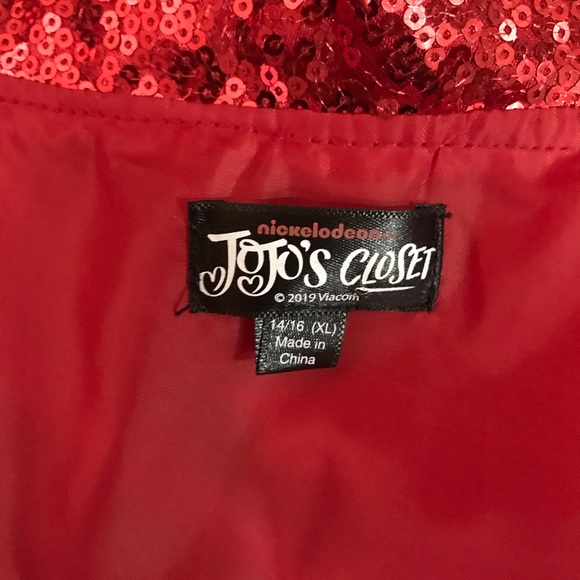 Red sequined lined jacket - Picture 7 of 10